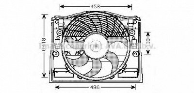 AVA QUALITY COOLING bw7513 -  Вентилятор, охлаждение двигателя
